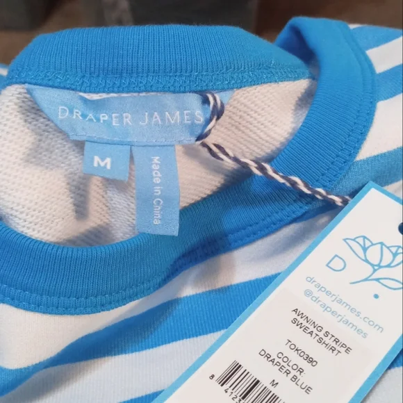 NWT Draper James  Striped Sweatshirt - Picture 5 of 6